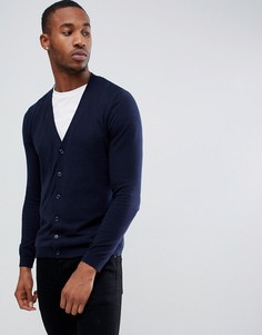 Темно-синий хлопковый кардиган ASOS DESIGN - Темно-синий