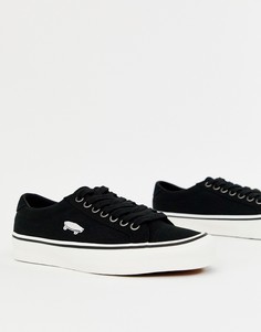Черные кроссовки Vans Court Icon - Красный