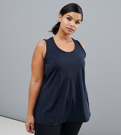 Свободная майка со складкой на спине ASOS 4505 Curve - Черный