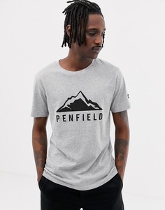 Серая меланжевая футболка с логотипом Penfield Augusta - Серый