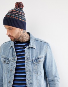 Яркая шапка-бини с помпоном и узором Фэйр-Айл ASOS DESIGN - Мульти