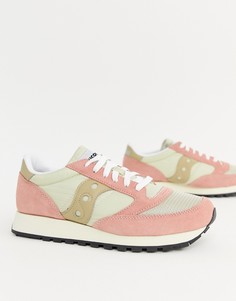 Светло-коричневые кроссовки Saucony Jazz original vintage - Рыжий