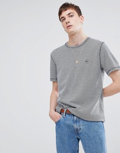 Темно-синяя футболка с принтом Pretty Green - Темно-синий