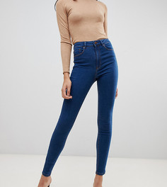 Выбеленные синие джинсы скинни с завышенной талией ASOS DESIGN Tall Ridley - Синий