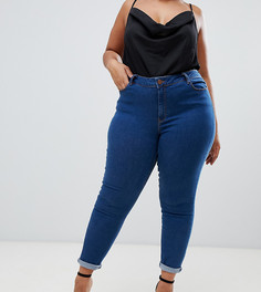 Синие джинсы скинни с завышенной талией ASOS DESIGN Curve Ridley - Синий