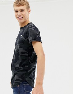 Футболка с камуфляжной отделкой Hollister - Черный