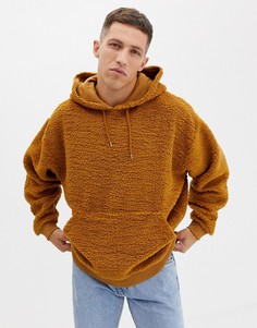 Oversize-худи коричневого цвета ASOS DESIGN - Коричневый