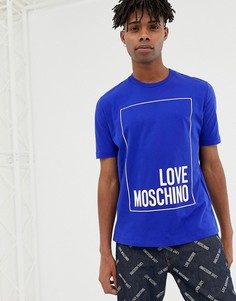 Футболка с логотипом Love Moschino - Синий