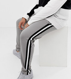 Серые джоггеры скинни в стиле ретро с полосками ASOS DESIGN Plus - Серый