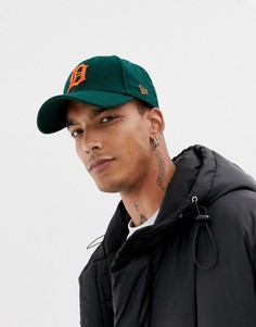Зимняя зеленая регулируемая кепка в стиле милитари из ткани мельтон New Era 9Forty Detroit Tigers - Зеленый