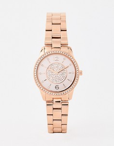Наручные часы цвета розового золота Michael Kors MK6619 Petite Runway — 28 мм - Золотой