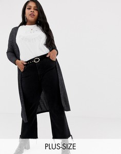 Черный кардиган с узором New Look Curve - Черный