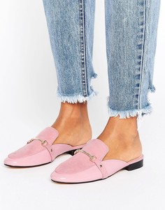 Лакированные лоферы со вставкой River Island - Розовый