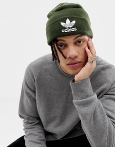 Зеленая шапка-бини с логотипом adidas Originals DH4298 - Зеленый