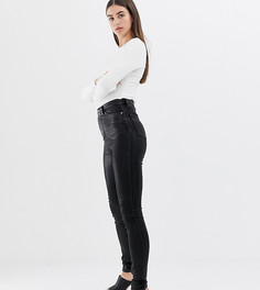 Черные премиум-джинсы с покрытием и завышенной талией ASOS DESIGN Tall Sculpt Me - Черный
