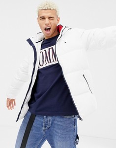 Белый пуховик со съемным капюшоном Tommy Jeans - Белый
