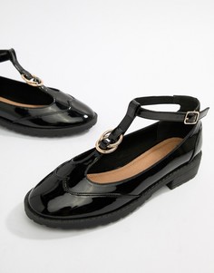 Туфли на плоской подошве с кольцами ASOS DESIGN Maxy - Черный