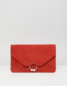 Клатч с искусственным жемчугом ASOS DESIGN - Оранжевый