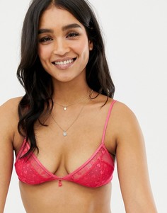 Кружевной бюстгальтер Free People Luce - Розовый