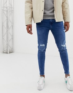 Синие джинсы-морковки Pull&Bear - Синий