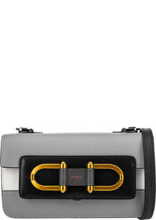 Маленькая кожаная сумка с металлическим декором Bellaria Furla