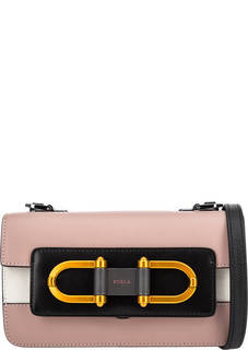 Маленькая кожаная сумка с металлическим декором Bellaria Furla
