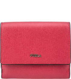 Красный кошелек из сафьяновой кожи Babylon Furla