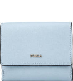 Голубой кошелек из сафьяновой кожи Babylon Furla