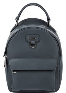 Маленький кожаный рюкзак синего цвета Favola Furla