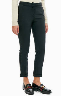 Укороченные черные брюки зауженного кроя Lacoste