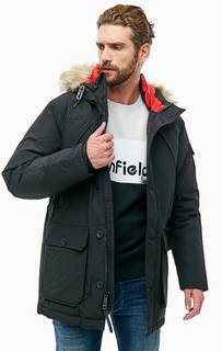 Черная парка с капюшоном и карманами Hoosac Penfield