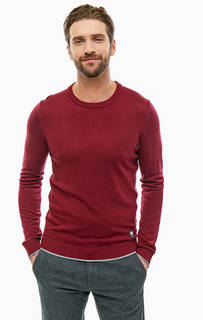 Бордовый джемпер из шерсти S.Oliver