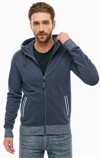 Синяя толстовка на молнии с капюшоном S.Oliver