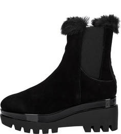 Замшевые полусапоги с теплой подкладкой Dkny
