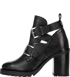 Кожаные ботильоны на ремешках Bronx