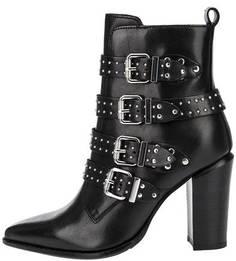 Кожаные ботильоны с металлической отделкой Bronx