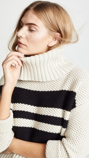 Chaser Striped Turtleneck Sweater