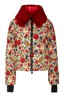 Куртка с цветочным принтом и контрастным воротником 3 Moncler Grenoble