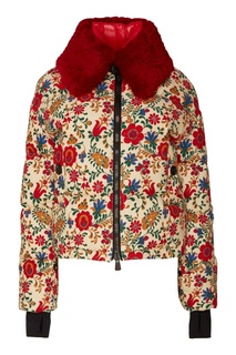 Куртка с цветочным принтом и контрастным воротником 3 Moncler Grenoble