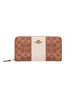 Кошелек на молнии с контрастной деталью Coach