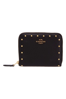Черный кошелек с хольнитенами Coach