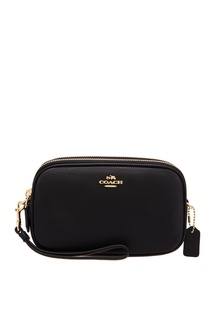 Черный клатч с ремешком Coach