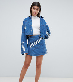 Джинсовая юбка с диагональной полоской adidas Originals X Danielle Cathari - Синий