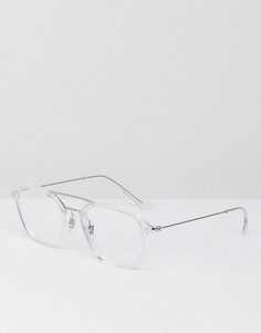 Очки-вайфареры с прозрачными стеклами Ray-Ban 0RX7098 - Очистить