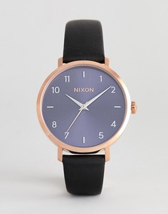 Часы 38 мм с темно-синим кожаным ремешком Nixon A1091 Arrow - Темно-синий