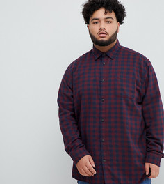Узкая рубашка большого размера в клетку Jack & Jones Originals - Красный