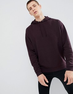 Бордовый oversize-худи ASOS DESIGN - Красный