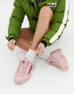 Розовые премиум-кроссовки с логотипом Fila Disruptor 2 rs - Розовый