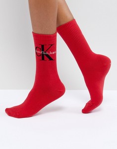 Носки с логотипом Calvin Klein Jeans - Красный