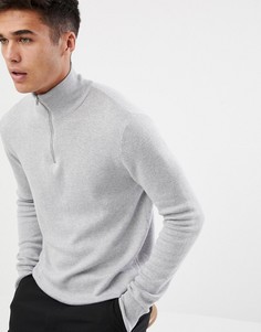 Серый джемпер с молнией ASOS DESIGN - Серый